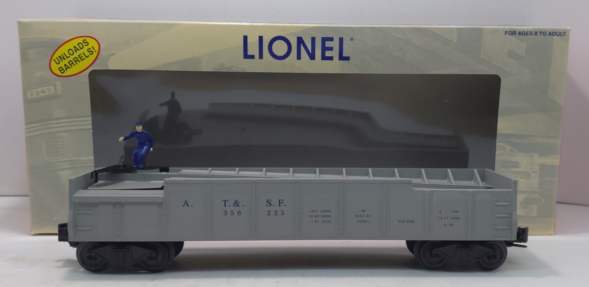 Lionel 6-26852 O Gauge AT&SF PWC Barrel Car #3562-25