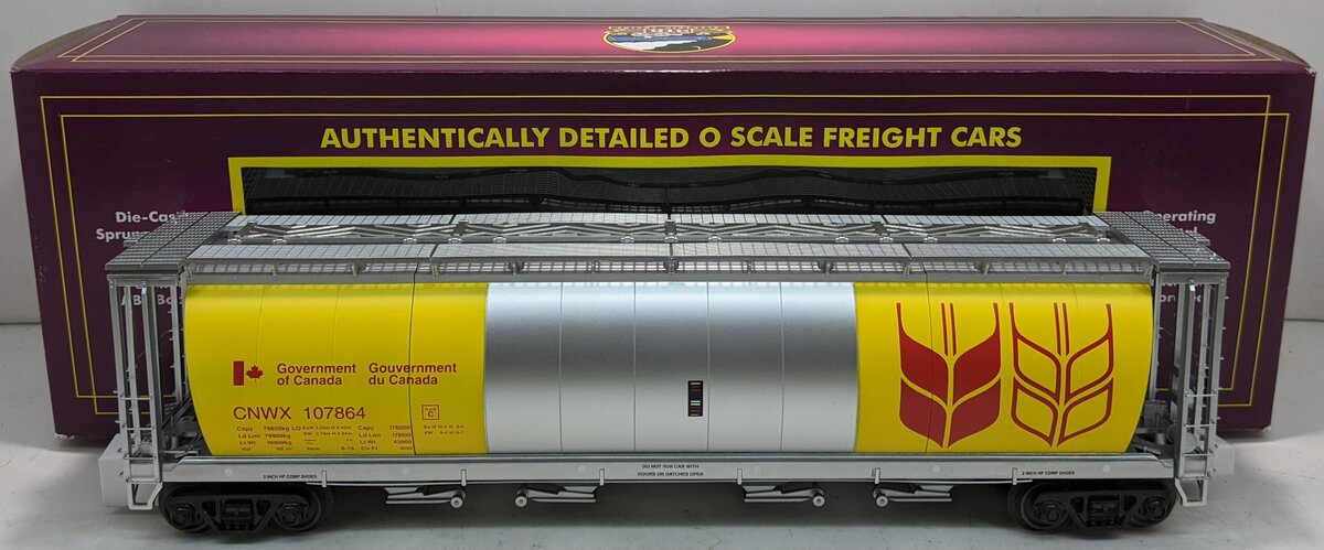 MTH 20-97925 O Gauge Canadian Wheat 100 Ton Hopper Car #107864