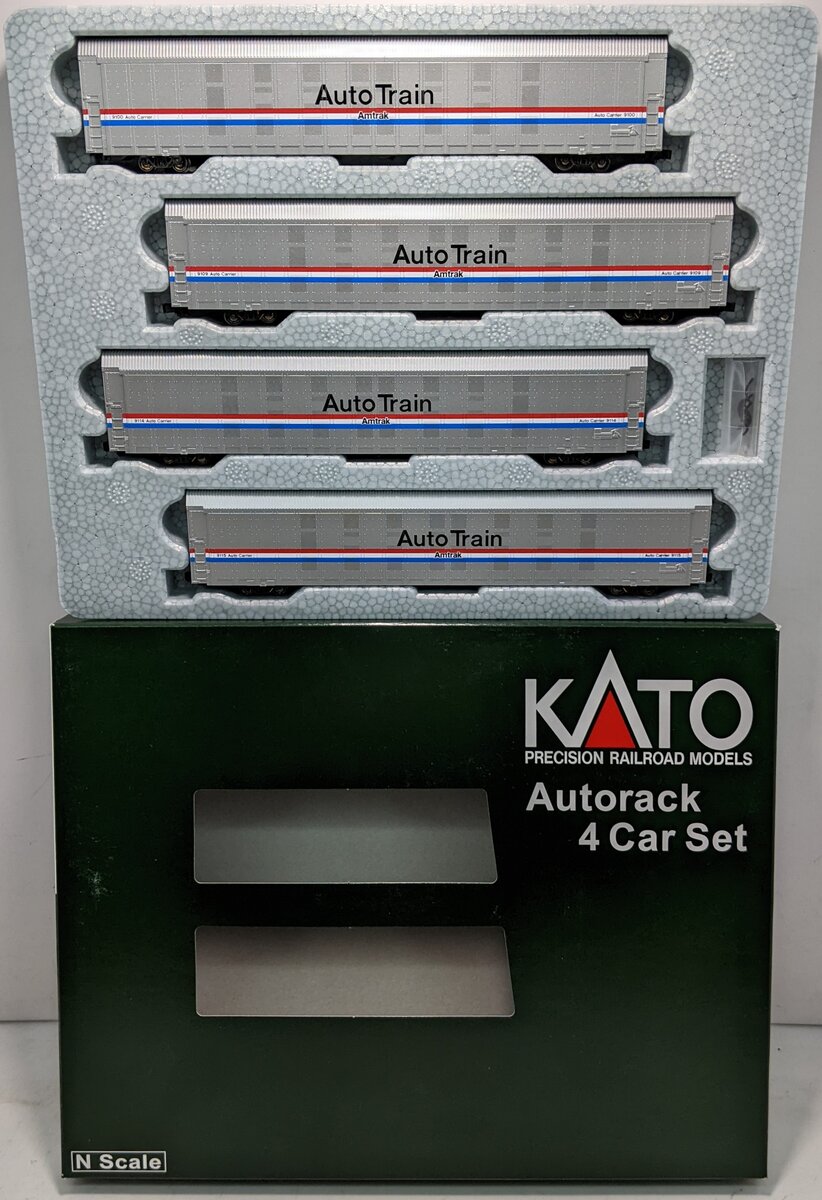Kato 106-5507 N Amtrak Auto Train Phase III Autorack Set #1 (Set of 4)