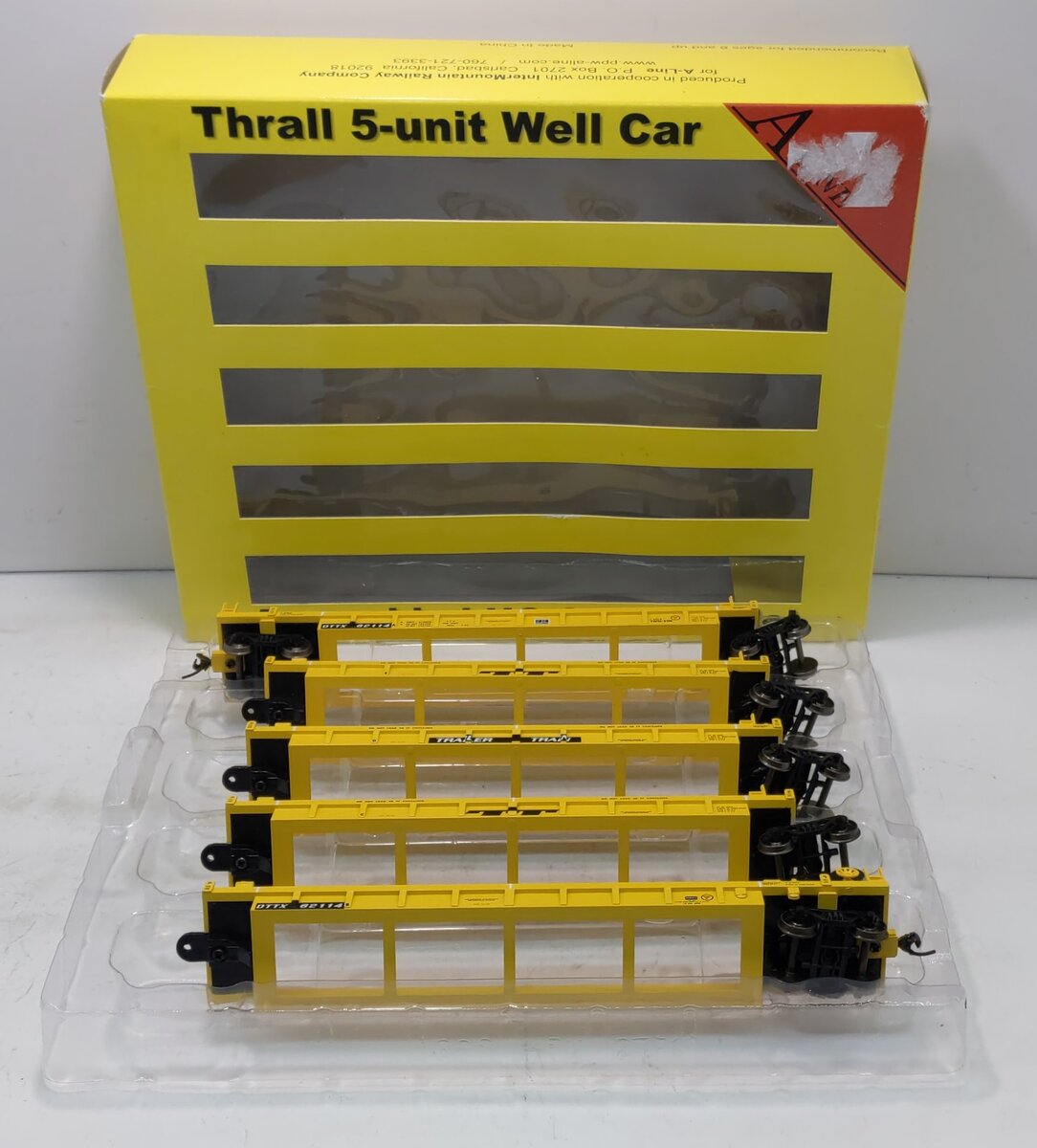 InterMountain 47301-08 HO TTX A-Line Thrall Container 5-Unit Well Car #62114