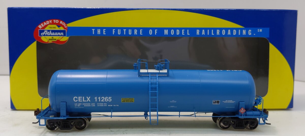 Athearn 73908 HO CELX 50' RTC 20,900 Gallon Tank Car #11265