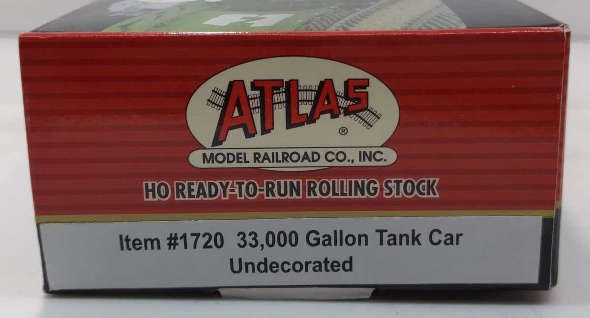 Atlas 1720 HO Scale Undecorated 33,000 Gallon Tank Car