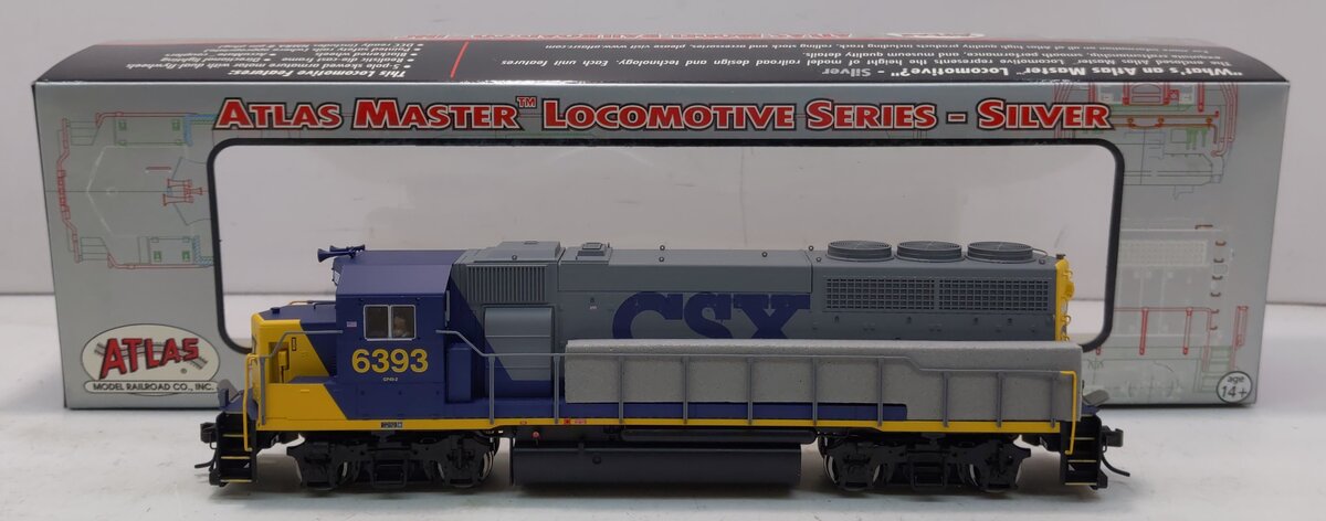 Atlas 10000388 HO CSX GP40-2 Phase 1 Diesel Locomotive w/o Sound #6393 -DC