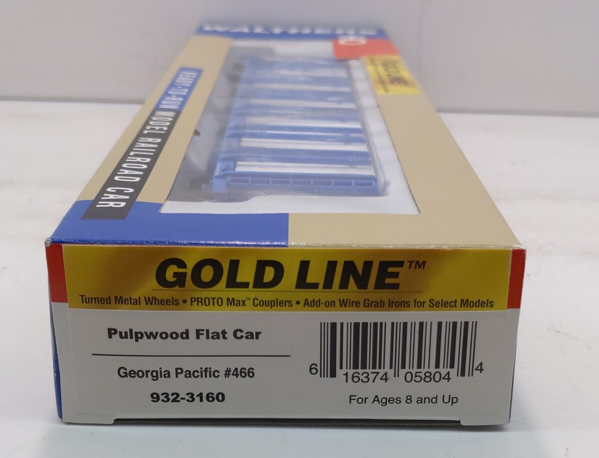 Walthers 932-3160 HO Scale Georgia Pacific Pulpwood Flat Car #466