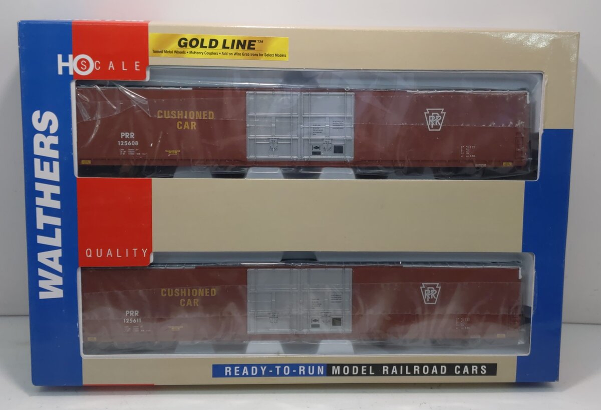 Walthers 932-235014 HO PRR Gold Line PS 86' Hi-Cube 4-Door Boxcar (Set of 2)