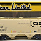 American Limited Models 1014 HO CSXT 3281cf 2-Bay Covrd Hopper #242843