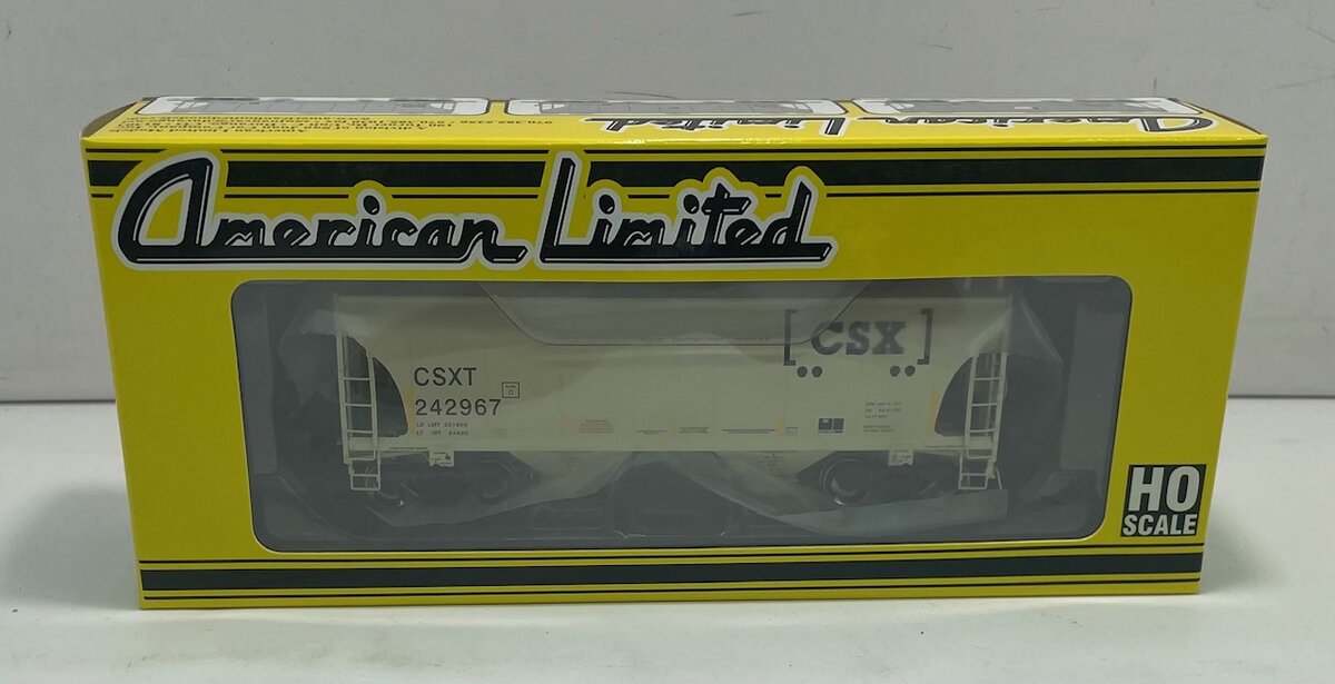 American Limited Models 1018 HO CSXT 3281cf 2-Bay Covrd Hopper #242967