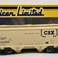 American Limited Models 1021 HO CSXT 3281cf 2-Bay Covered Hopper #243266