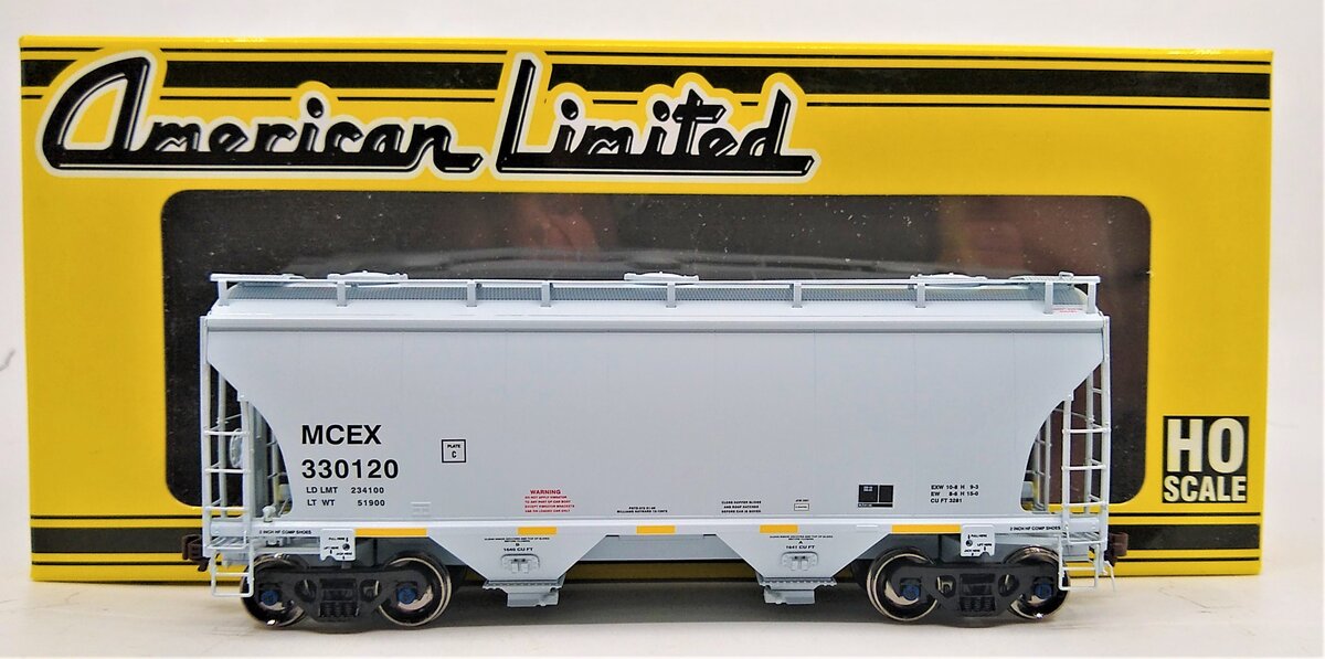 American Limited Models 1036 HO MCEX 3281cf 2-Bay Covered Hopper #330120