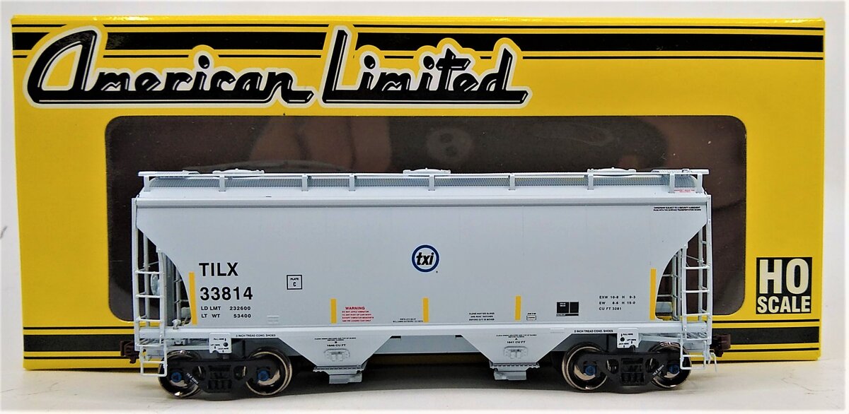 American Limited Models 1039 HO TILX 3281cf 2-Bay Covered Hopper #33814