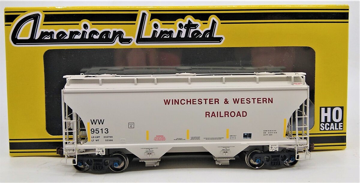 American Limited Models 1069 HO Winchester & Western 2-Bay Covered Hopper #9513