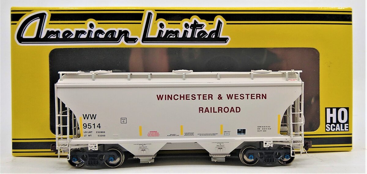 American Limited Models 1070 HO Winchester & Western 2-Bay Covered Hopper #9514