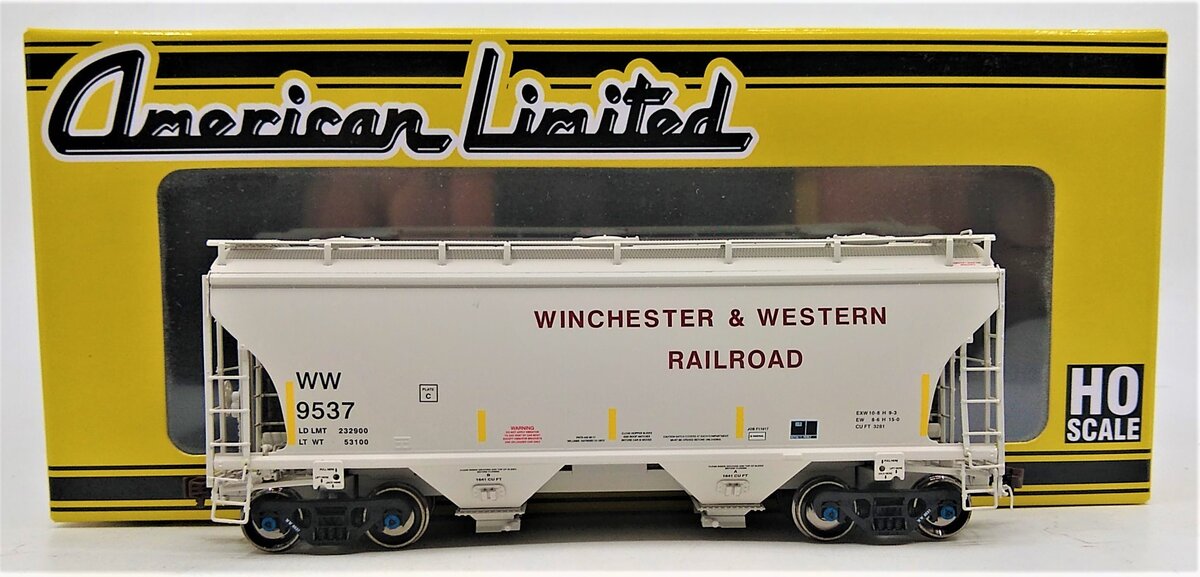 American Limited Models 1071 HO Winchester & Western 2-Bay Covered Hopper #9537