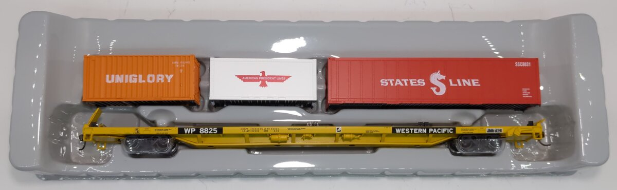 Athearn 74211 HO Scale Western Pacific 85' All Purpose Flat Car W/3 Containers