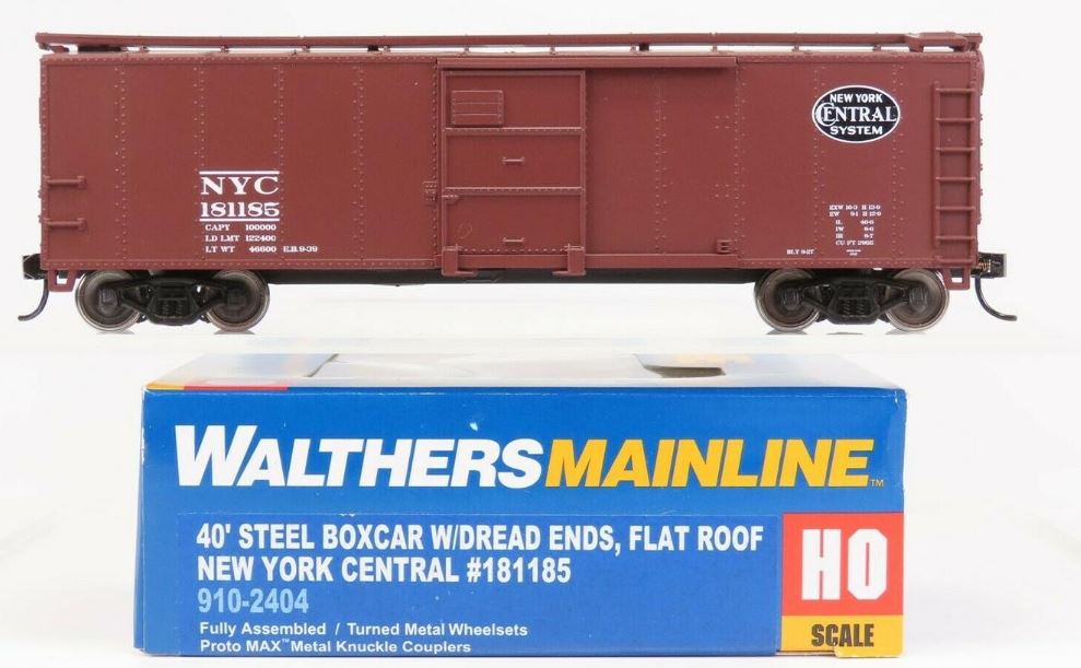 Walthers 910-2404 HO Scale New York Cetral 40' Steel Box Car #181185