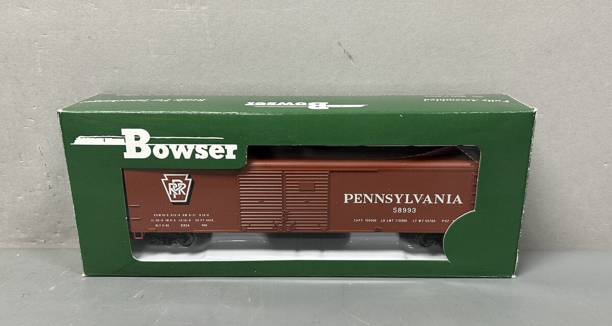 Bowser 41647 HO PRR Shadow Keystone X32 Box Car #58993