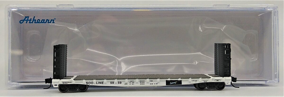 Athearn 24311 N SOO GSC 53' Bulkhead Flat Car #5959