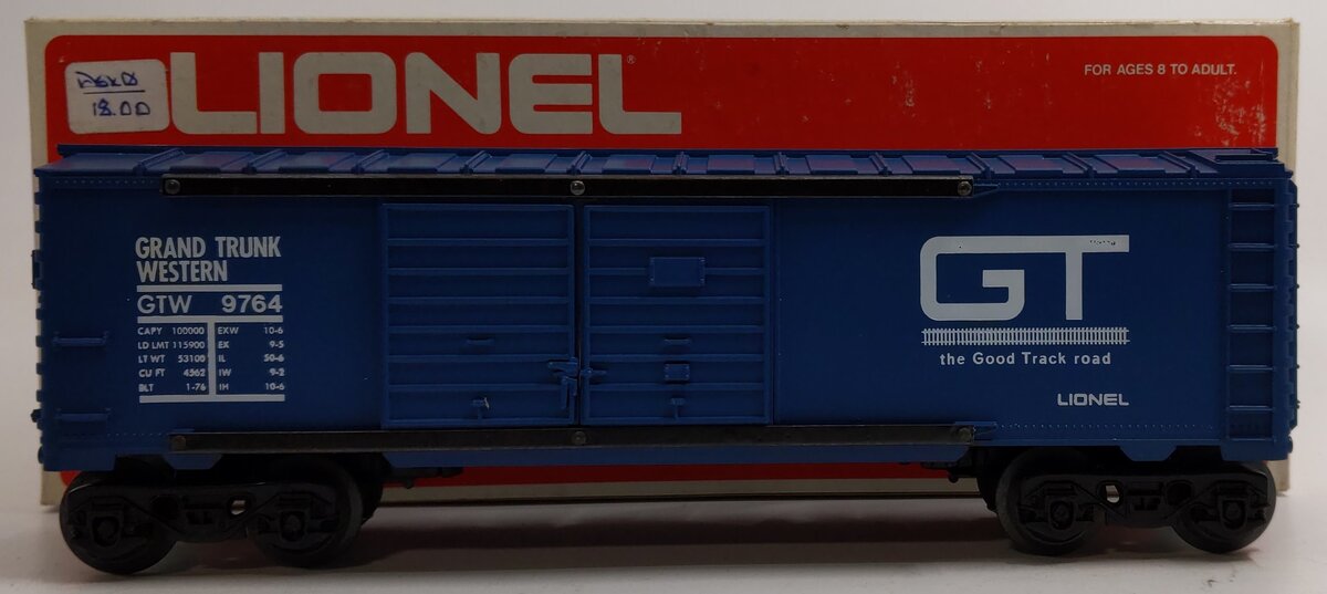 Lionel 6-9764 O Gauge Grand Trunk Western Boxcar