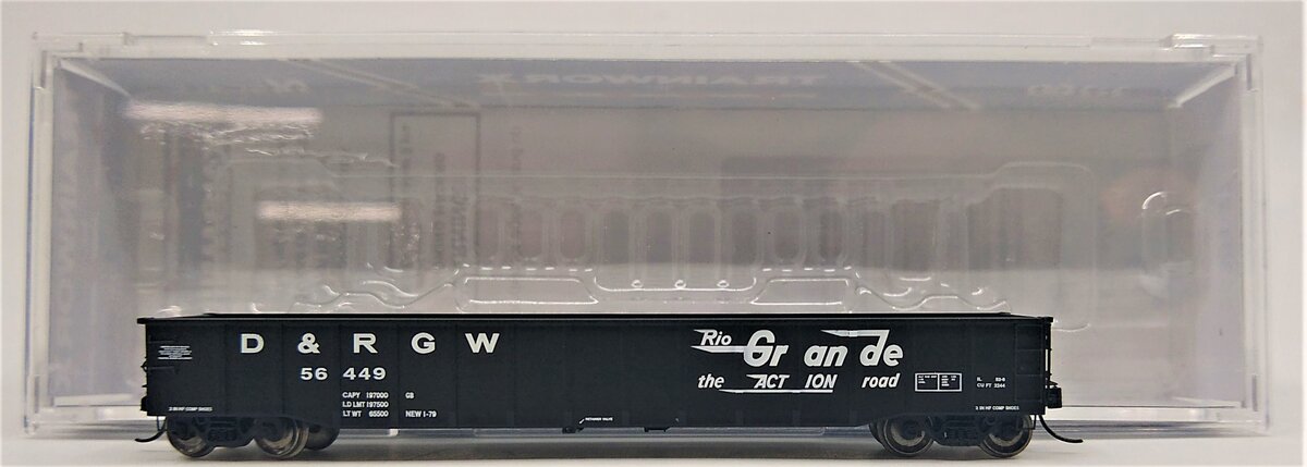 Trainworx Inc 25201-27 N cale Rio Grande 52' Gondola #56449