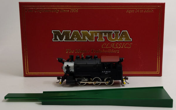 Mantua 393001 HO Scale ATSF 0-6-0 Tank Switcher Locomotive #117