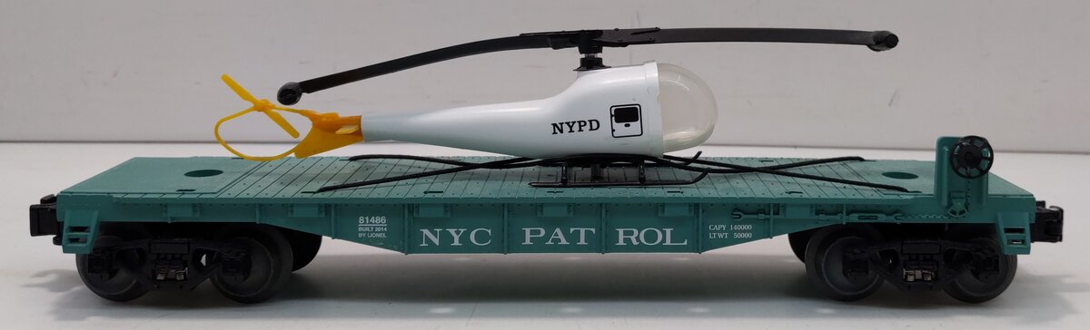 Lionel 6-81486 O NYC Patrol Helicopter Flatcar