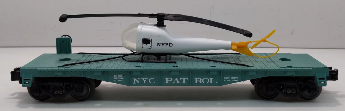 Lionel 6-81486 O NYC Patrol Helicopter Flatcar