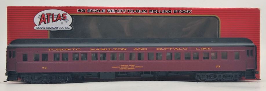 Atlas 20003063 HO Toronto Hamilton & Buffalo Heavyweight Paired-Window Coach #73