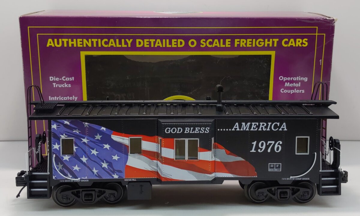 MTH 20-91684 O GOD Bless America Bay Window Caboose #1976