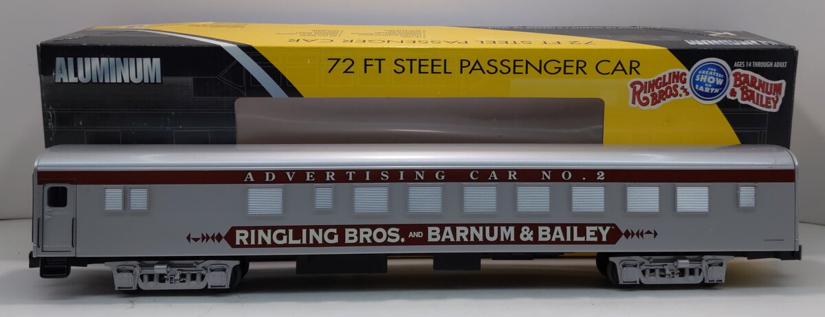 Lionel 6-22628 O Gauge Ringling Bros & BB 18' Aluminum Advertising Car #2