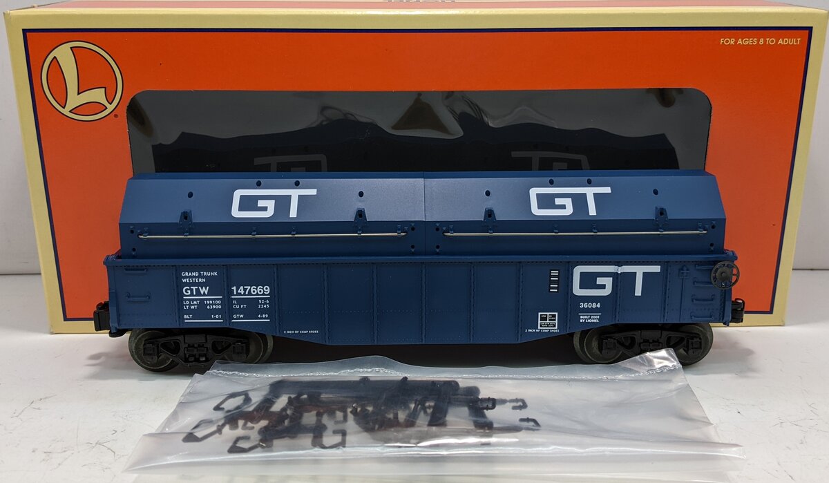 Lionel 6-36084 O Gauge Grand Trunk Western Gondola w/Coil Covers #147669
