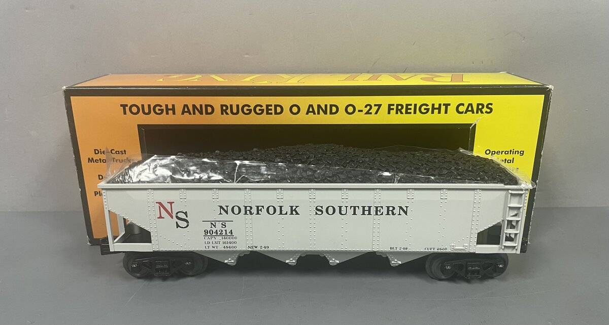 MTH 30-75495 O-27 4-Bay Hopper, Norfolk Southern #904214