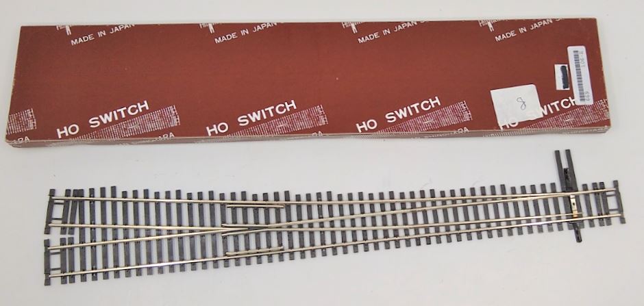 Shinohara Track 106 HO Code 100 Nickel Silver #8 Right Hand Turnout Switch Track