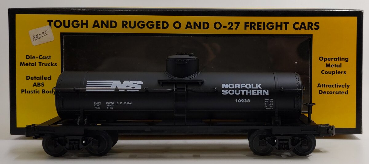 MTH 30-7312 O Gauge Norfolk Southern Single Dome Tank Car #10238