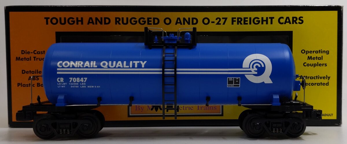 MTH 30-73227 O Gauge Conrail Modern Tank Car #70847