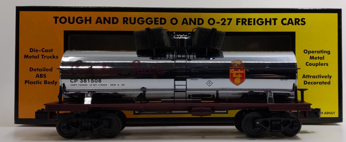 MTH 30-73261 O Gauge Canadian Pacific Tank Car #381508