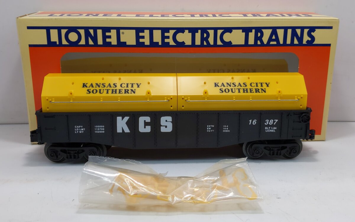 Lionel 6-16387 Kansas City Southern Gondola w/Coil Covers