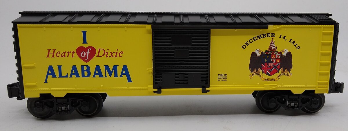 Lionel 6-29912 O Gauge I Love Alabama Boxcar
