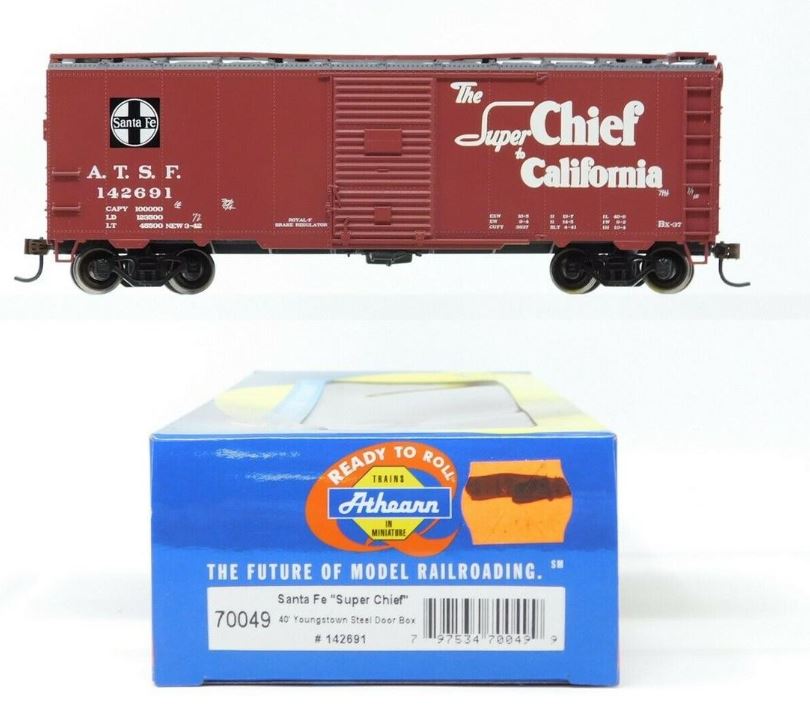 Athearn 70049 HO Santa Fe Super Chief 40' Steel Box Car #142691