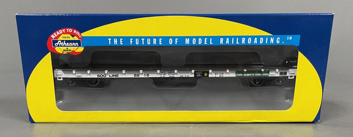 Athearn 92688 HO SOO 60' Ready-to-Run Flat Car #5515
