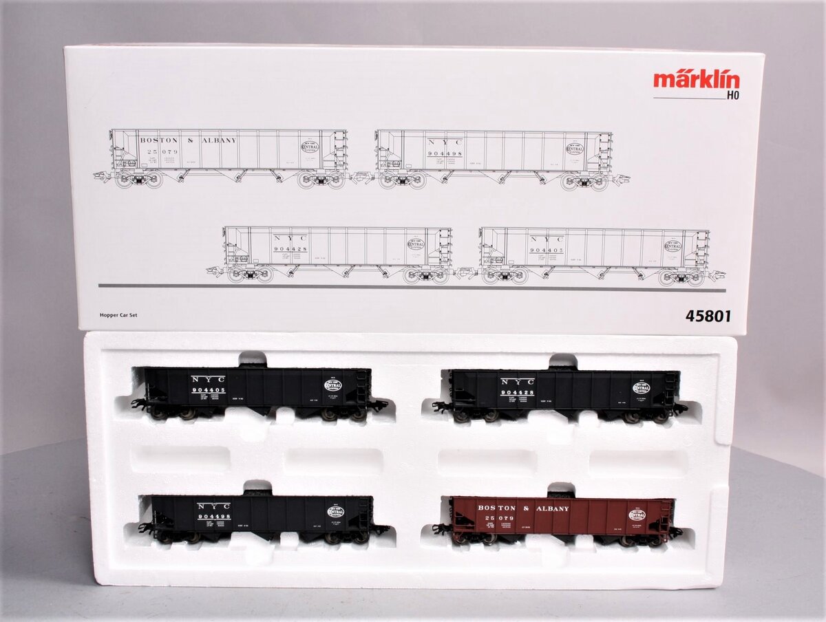 Marklin 45801 HO Scale NYC 4-Car Hopper Set