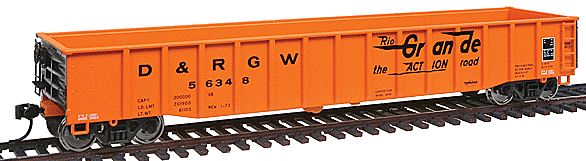 Walthers 932-40267 HO Scale DRGW Orange 53' Thrall Gondola # 56348