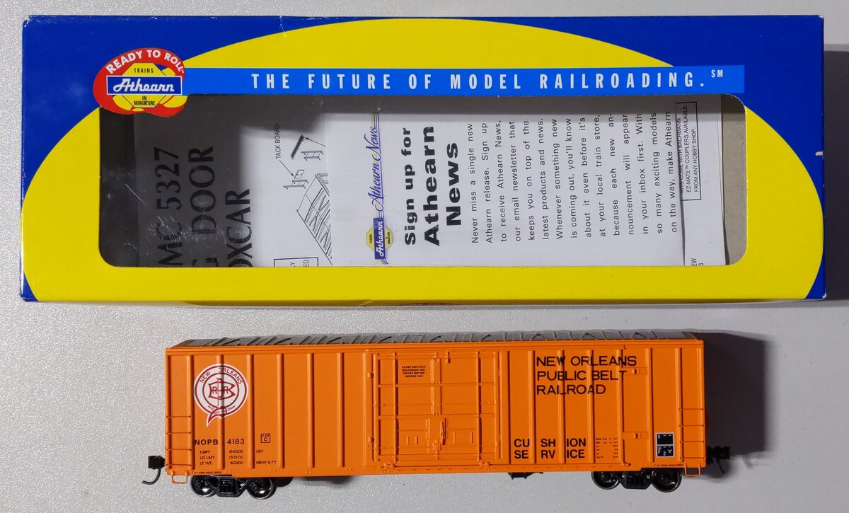 Athearn 87407 HO Scale New Orleans Public Belt 50' Plug Door Boxcar #4183