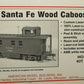 American Model Builders 865 Laser Art ATSF Caboose HO Scale Kit