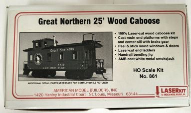 American Model Builders 861 Laser Art Great Northern 25' Wood Cab HO Scale Kit