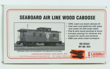 American Model Builders 854 Laser Art Seaboard Air Line Caboose HO Scale Kit