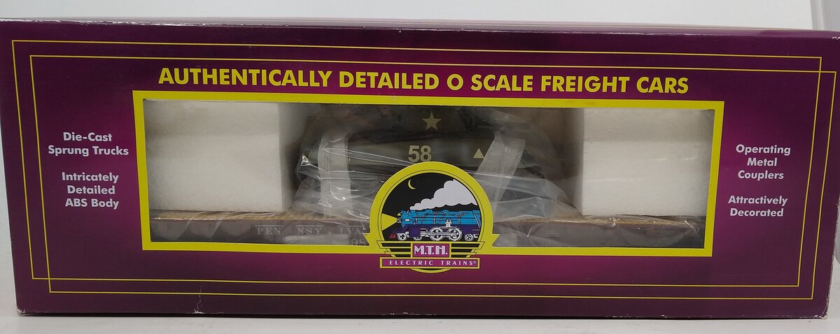 MTH 20-98913 O Pennsylvania Flat Car w/M4 Sherman Tank