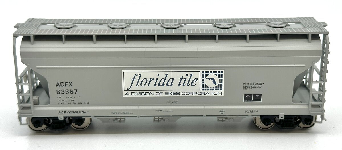 Atlas 993 HO Scale Florida Title ACFX 3560 Covered Hopper #63667