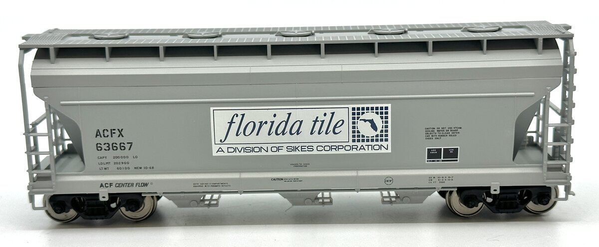 Atlas 993 HO Scale Florida Title ACFX 3560 Covered Hopper #63667