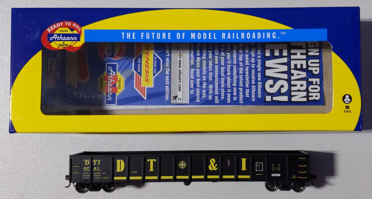 Athearn 97439 HO Scale Detroit Toledo & Ironton 52' Mill Gondola #9741