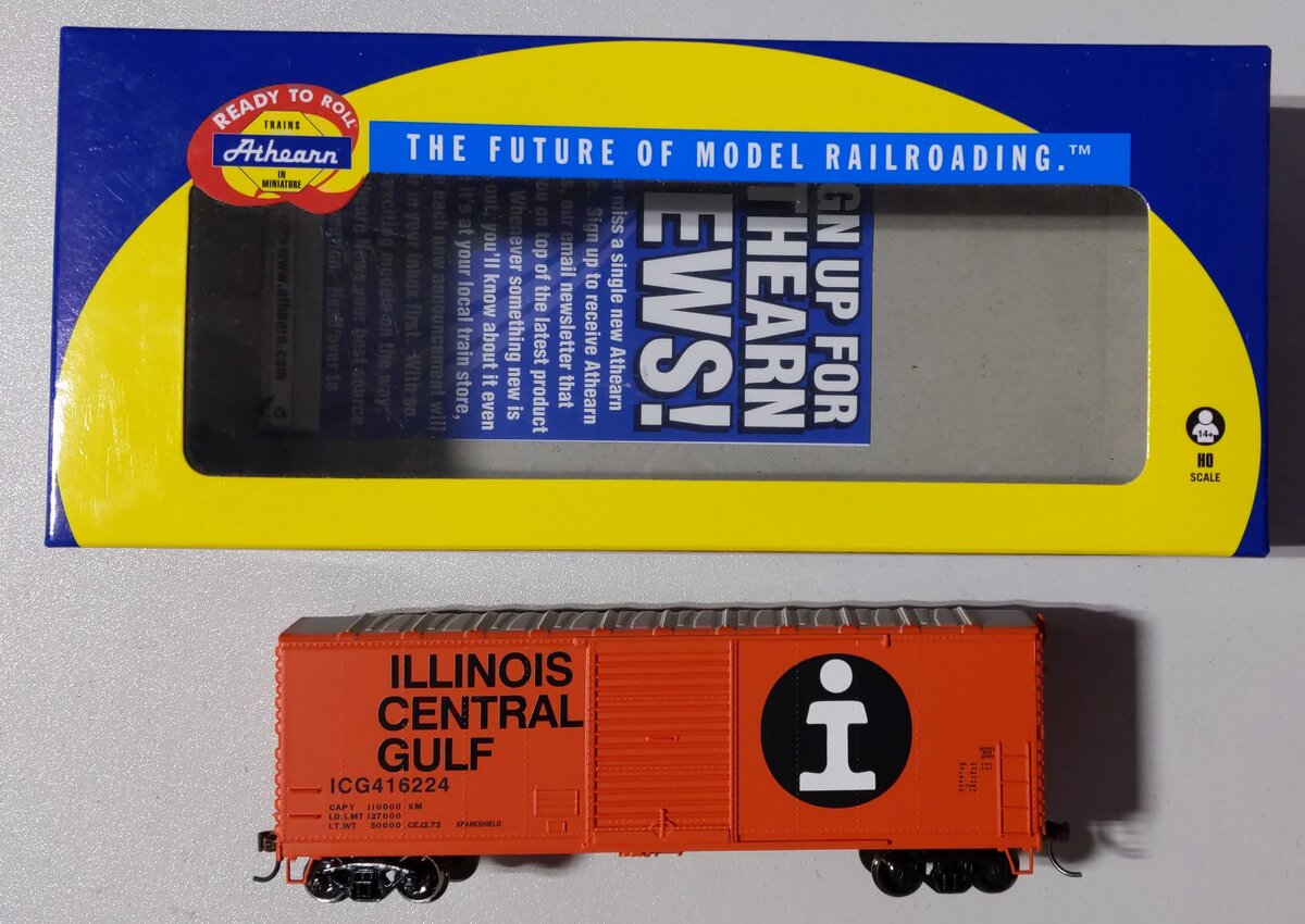 Athearn 14618 HO Illinois Central Gulf 40' Modern Box Car RTR #416224